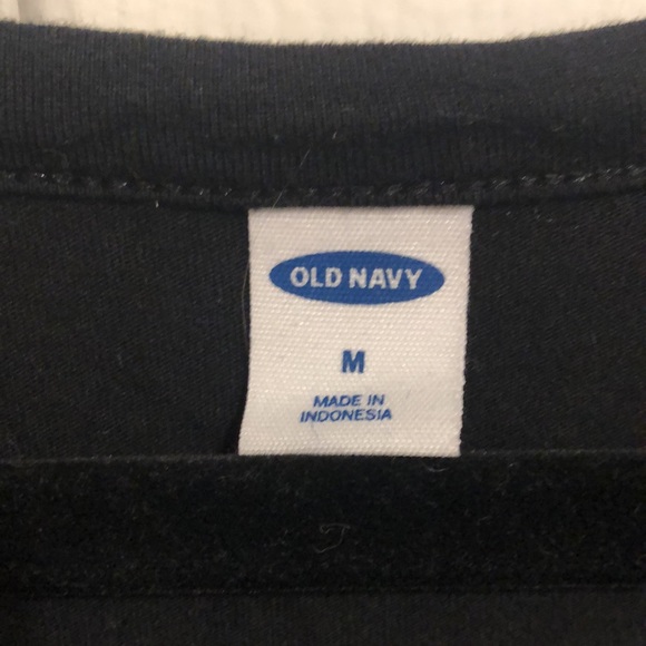 Old Navy Black Button V Neck Blouse - Picture 3 of 4